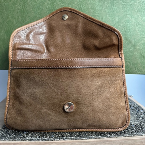 Rare Gucci vintage boarskin and suede 1970s envelope clutch - Picture 7 of 17